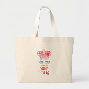 Bolsa Tote Grande Fique Calmo Faça Sua Coisa