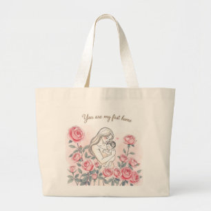 Bolsa Tote Grande Fique Selvagem, Criança Lua Dreamy Midnight Gard