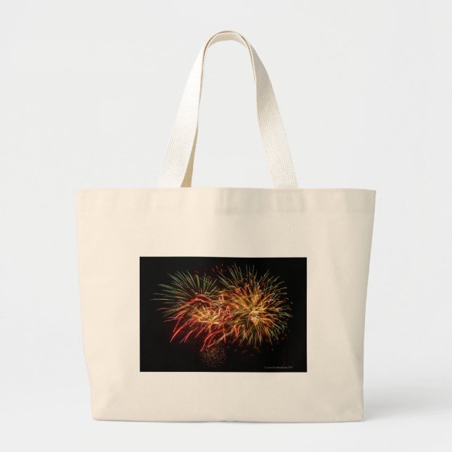 Bolsa Tote Grande Fireworks 2 grande saco de toques (Frente)