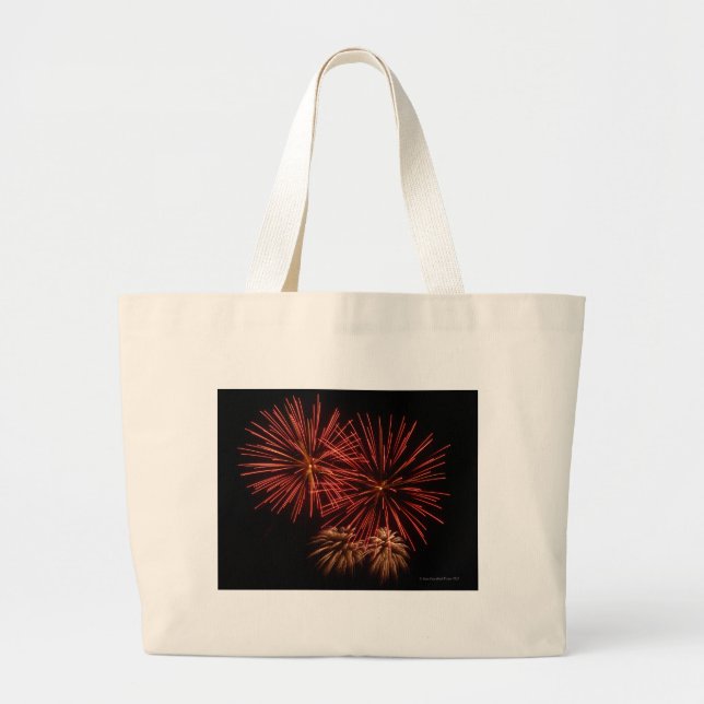 Bolsa Tote Grande Fireworks 3 grande saco de toques (Frente)