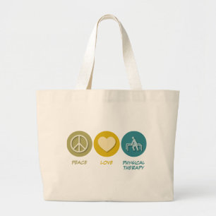 Bolsa Tote Grande Fisioterapia do amor da paz