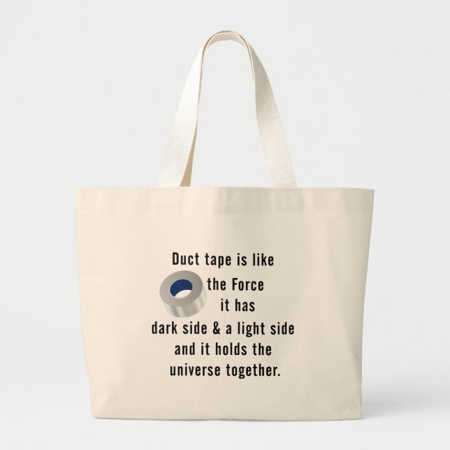 Bolsa Tote Grande Fita Duct, humor de engenharia (Frente)