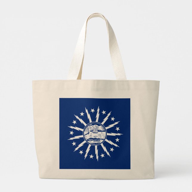 Bolsa Tote Grande Flag of Buffalo, New York (Verso)