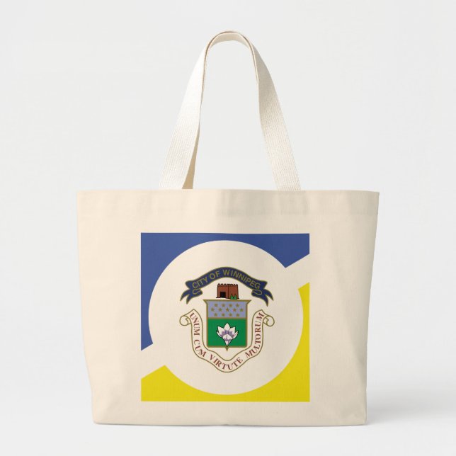 Bolsa Tote Grande Flag of Winnipeg, Manitoba  (Frente)