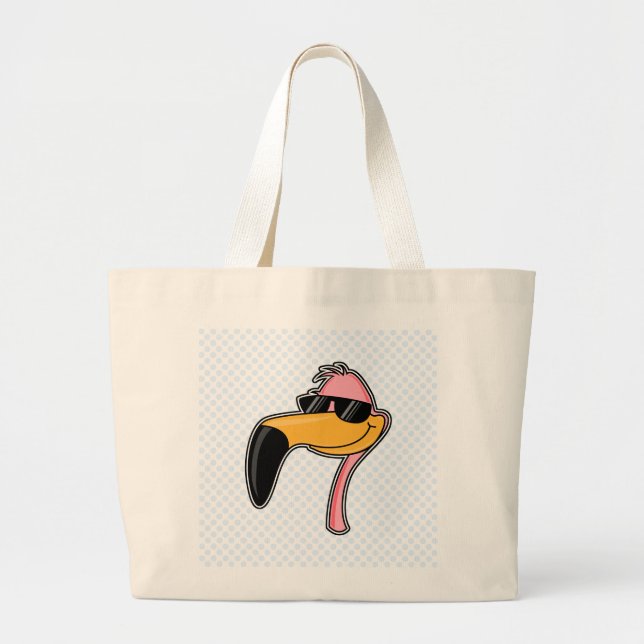 Bolsa Tote Grande Flamingo do pára-choque (Frente)