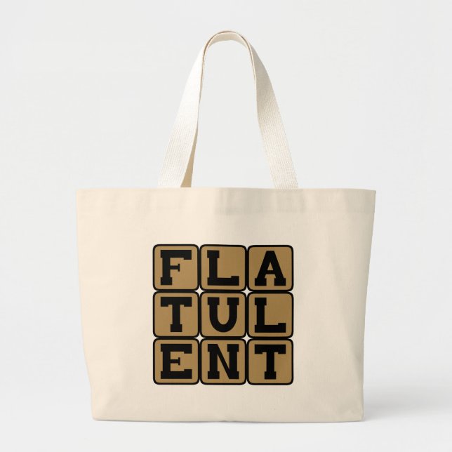 Bolsa Tote Grande Flatolento, Cheio de Peidos (Frente)