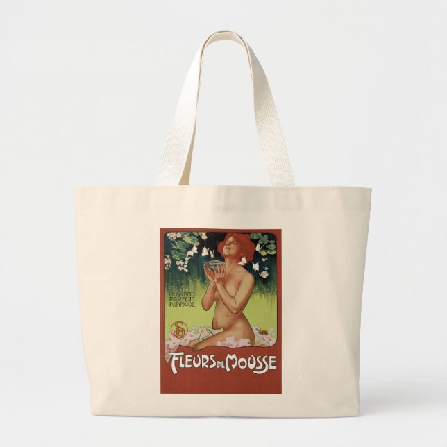 Bolsa Tote Grande Fleurs de Mousse (Frente)