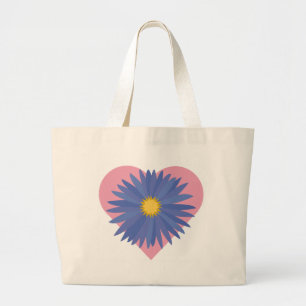 Bolsa Tote Grande Flor Coração
