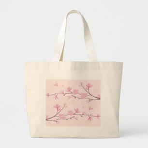 Bolsa Tote Grande Flor de Cereja - Rosa