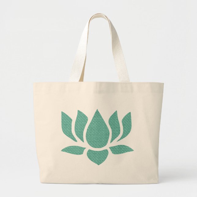Bolsa Tote Grande flor de lótus (Frente)