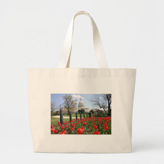 Bolsa Tote Grande Flor do primavera do Capitólio dos E.U.