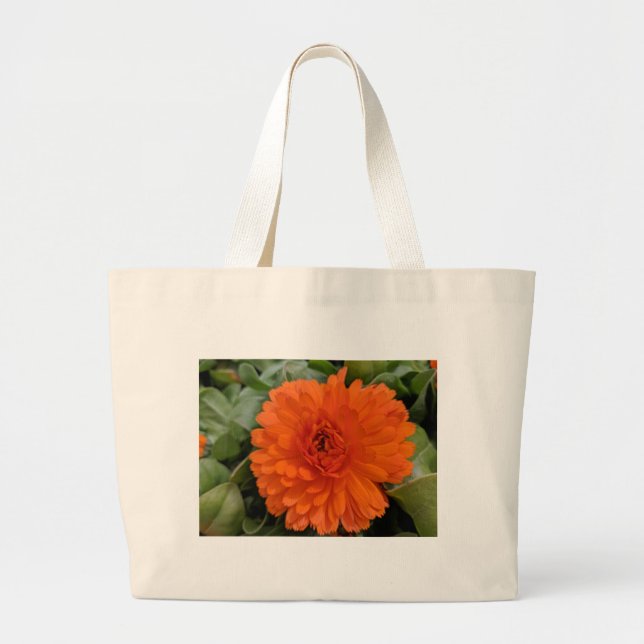 Bolsa Tote Grande Flor Laranja (Frente)