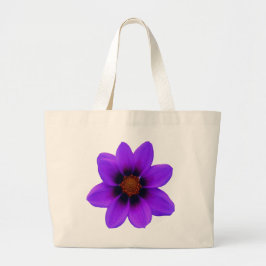 Bolsa Tote Grande Flor Roxo em Esco