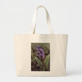 Bolsa Tote Grande Flor Selvagem: Orquídeas Púrpura Precoce