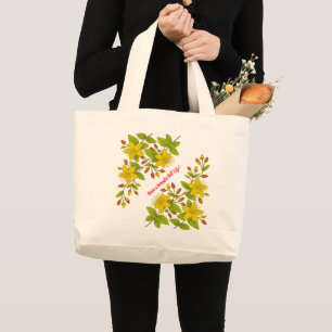 Bolsa Tote Grande Floral brilhante aconchegante