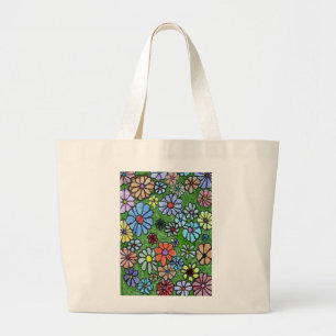 Bolsa Tote Grande "Floral" sacola divertimento #2 floral