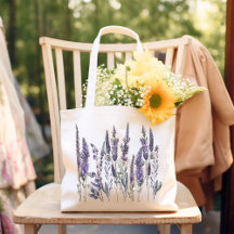 Flores de Lavanda de Aquarela