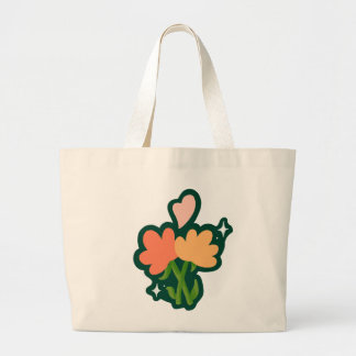 Bolsa Tote Grande Flores e coelho