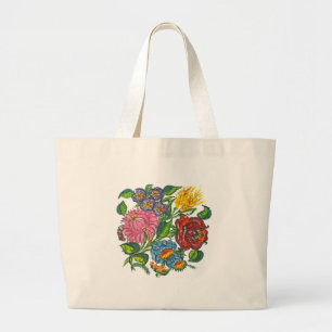 Bolsa Tote Grande flores húngaras