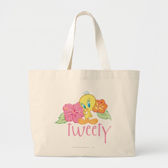 Bolsa Tote Grande Flores tropicais TWEETY™ (Frente)