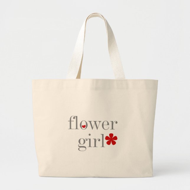 Bolsa Tote Grande Florista cinzento do texto (Frente)