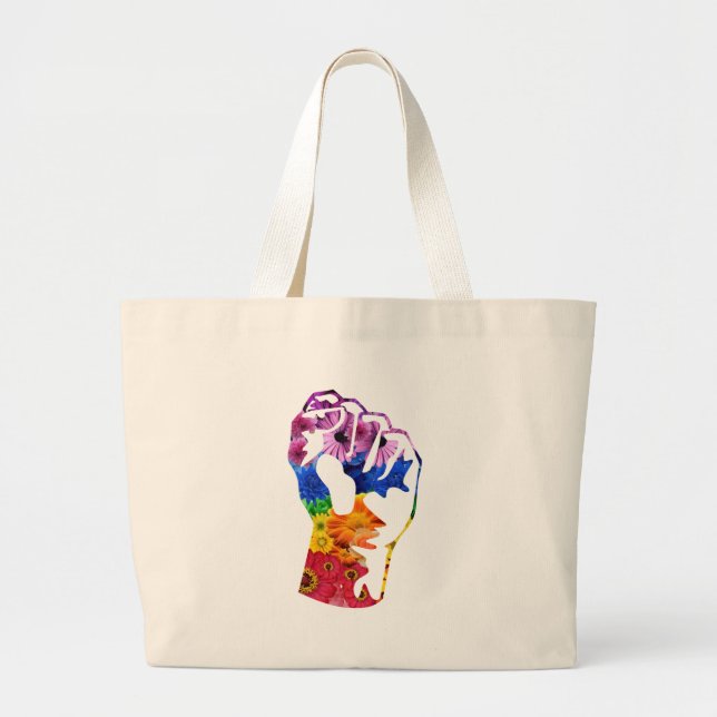 Bolsa Tote Grande Flower power (Frente)