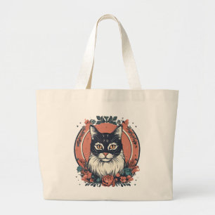 Bolsa Tote Grande fofo gata amante arte design comprar agora