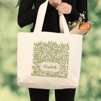 Bolsa Tote Grande Folhas de Salgueiro Vitorianas Antigas por William
