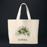 BOLSA TOTE GRANDE FOLIAGEM EUCALYPTUS DE PRESENTE DE BRIDESMAID ELEG<br><div class="desc">A GREENERIA ROMÂNTICA EUCALYPTUS SAGE GARDEN FOI UM TEMA DE CONVITE DE CASAMENTO.ENTRE EM CONTATO COM A GENTE PARA OBTER MAIS DESDIGNOS.</div>