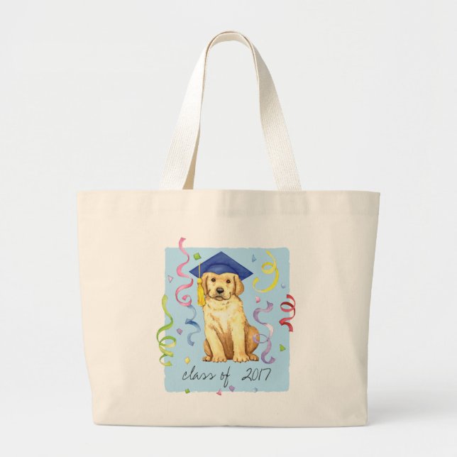 Bolsa Tote Grande Formando do laboratório amarelo (Frente)