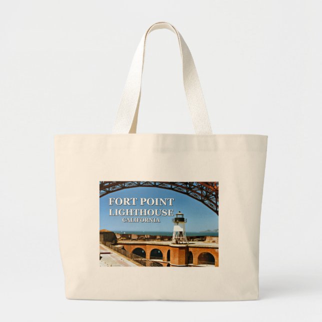 Bolsa Tote Grande Fort Point Lighthouse, California Tote Bag (Frente)