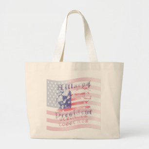 Bolsa Tote Grande Fortalecimento juntos EUA Hillary 4 Presidente ame