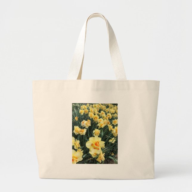 Bolsa Tote Grande Foto de Daffodils (Frente)