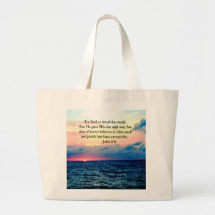 BOLSA TOTE GRANDE FOTO ESPIRITUAL JOHN 3:16