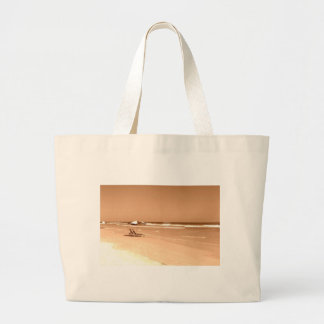 Bolsa Tote Grande Fotografia da praia Daytona antiga moída