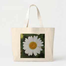Bolsa Tote Grande Fotografia de alta definição de Daisy on Bag
