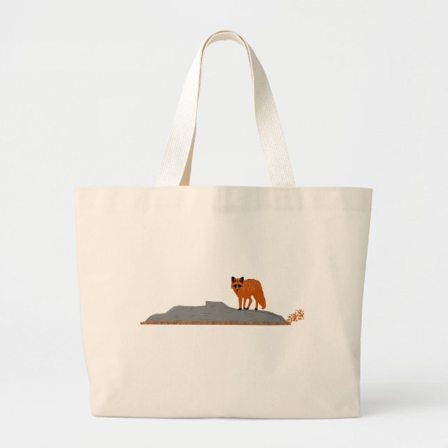 Bolsa Tote Grande 🦊 Fox on the Rock JUMBO Tote Bag (Frente)