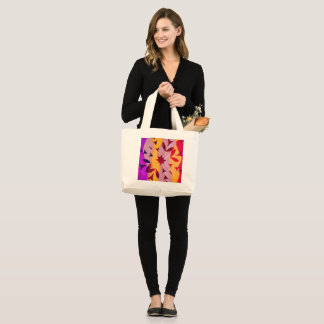Bolsa Tote Grande Fragmento Solar abstrato Geométrico 