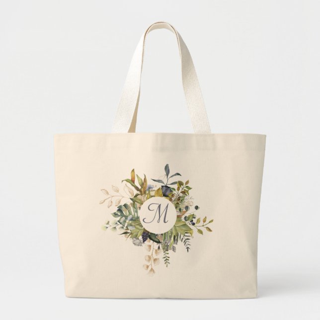 Bolsa Tote Grande Frame de Flolage Circular com Monograma (Frente)
