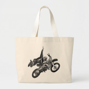 Bolsa Tote Grande freestyling com bicicleta da sujeira