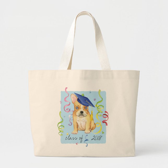 Bolsa Tote Grande Frenchie Graduate (Frente)