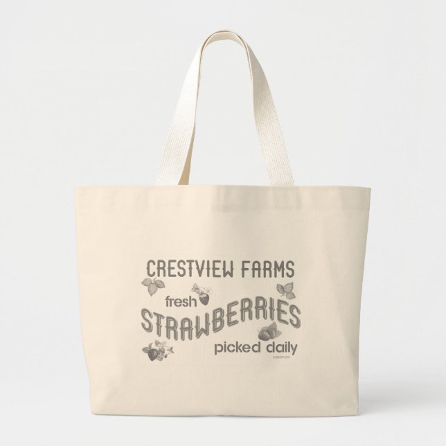 BOLSA TOTE GRANDE FRESH STRAWBERRIS (Frente)