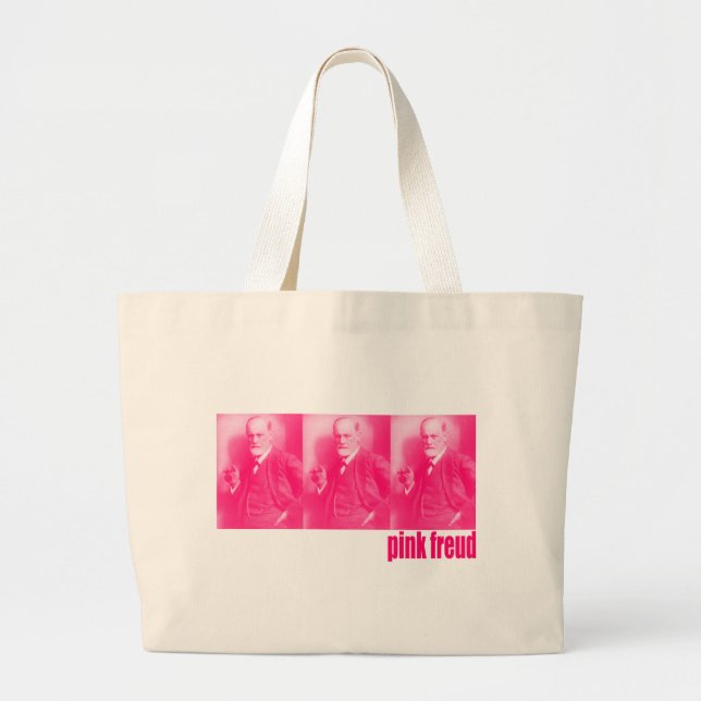 Bolsa Tote Grande Freud cor-de-rosa (Frente)