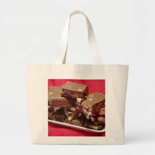 Bolsa Tote Grande Fuja De Chocolate De Cereja Em Uma Placa