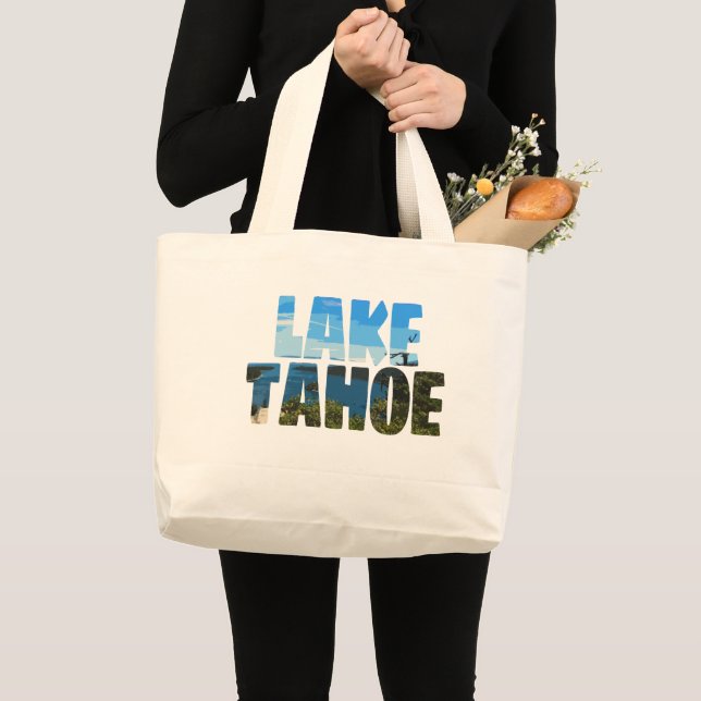 Bolsa Tote Grande Fundo do Lago Tahoe Emerald Bay California (Frente (produto))