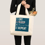 Bolsa Tote Grande Funny Pharmacist Eat Sleep Pharmacy School Repeat<br><div class="desc">Funny Pharmacist Eat Sleep Pharmacy School Repeat Pharm Tech Gift. Perfect gift for your dad,  mom,  papa,  men,  women,  friend and family members on Thanksgiving Day,  Christmas Day,  Mothers Day,  Fathers Day,  4th of July,  1776 Independent day,  Veterans Day,  Halloween Day,  Patrick's Day</div>