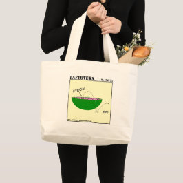 Bolsa Tote Grande Funny Watermelon Cartoon Art Foodie Humor Grocery