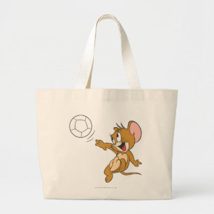 Bolsa Tote Grande Futebol de Tom e de Jerry (futebol) 1