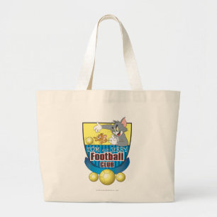 Bolsa Tote Grande Futebol de Tom e de Jerry (futebol) 5