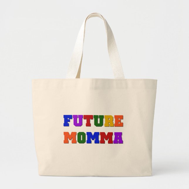Bolsa Tote Grande Futuros Camisetas e presentes da mamãe (Frente)